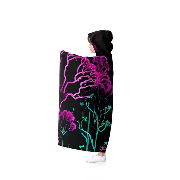 DISCO LEMONADE Original Neon Forest Firefly Hooded Blanket, Cape, UV, LED, RAVE - Picture 2 of 3